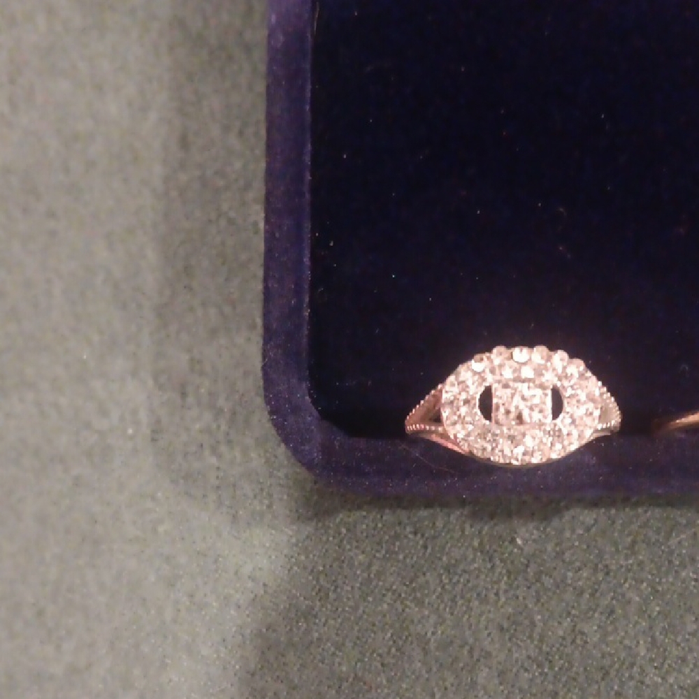 Elegant Pink Eye-Shaped Ring